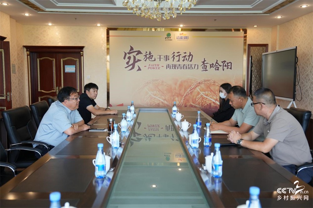 人民快报主编陈琪一行到查哈阳农场调研···